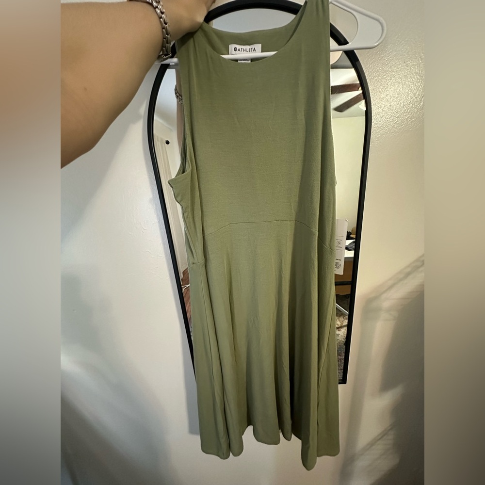 Athleta Olive Green Mini Dress NWT, never worn